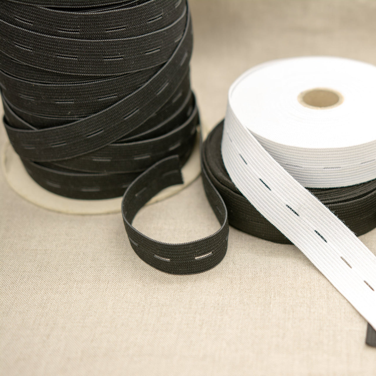 Button Hole Elastic Knitted Tape